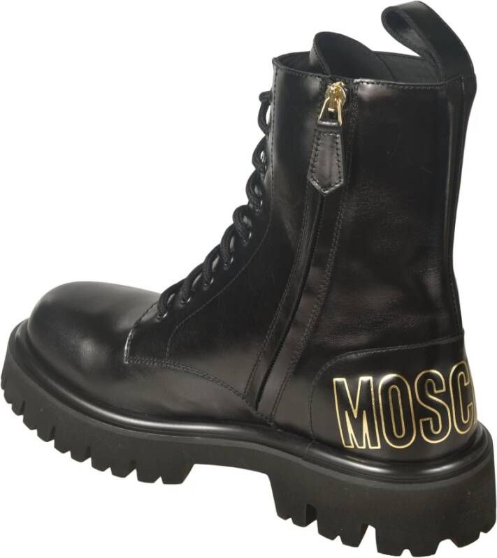 Moschino Lace-up Boots Zwart Heren