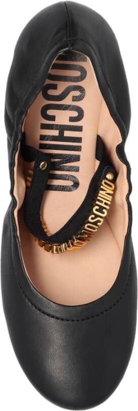 Moschino Leren ballet flats Zwart Dames