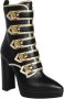 Moschino Leren Enkellaarsjes met Puntige Neus Black Dames - Thumbnail 2
