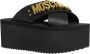 Moschino Lettering Logo Wedges Black Dames - Thumbnail 3