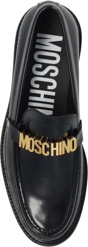 Moschino Loafers met logo Black Heren