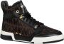 Moschino Logo High-top Sneakers Multicolor Patroon Brown Heren - Thumbnail 3