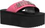 Moschino Logo Lettering Wedges Black Dames - Thumbnail 3