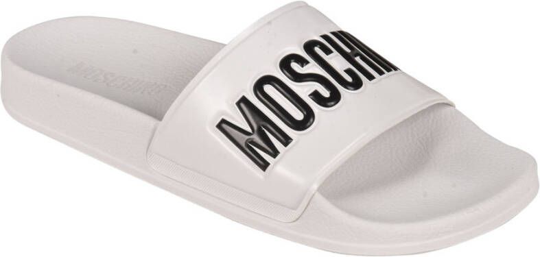 Moschino Logo slip op schuifregelaars Wit Dames