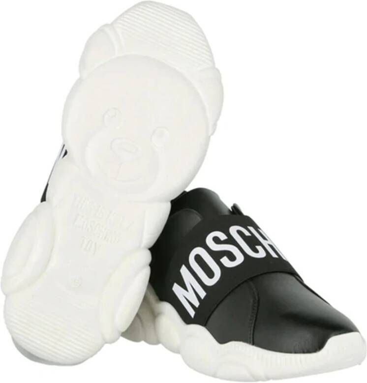 Moschino Logo Sneakers met elastische band Black Dames
