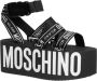 Moschino Logo Wedges Black Dames - Thumbnail 2