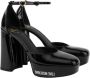 Moschino Love Dames Plateau Sandaal Zwart Lakleer Zwart Dames - Thumbnail 3