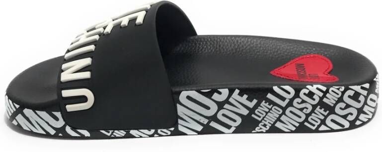 Moschino Love Dames PVC Slippers Zwart Dames