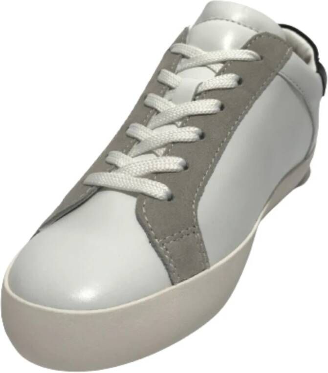 Moschino Love Leren Sneaker in Wit Zwart Wit Dames