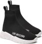 Love Moschino Zwarte sportieve sneakers met rubberen zool Black Dames - Thumbnail 7