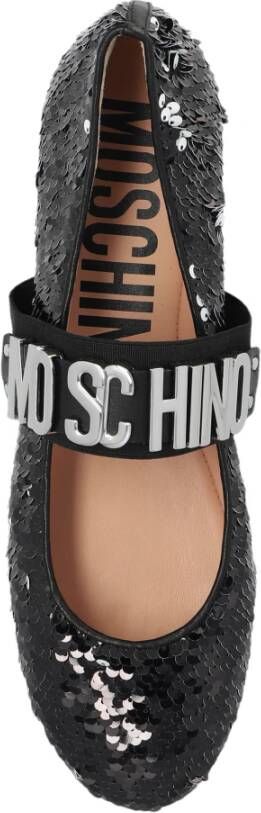 Moschino Lovertjes balletflats Black Dames