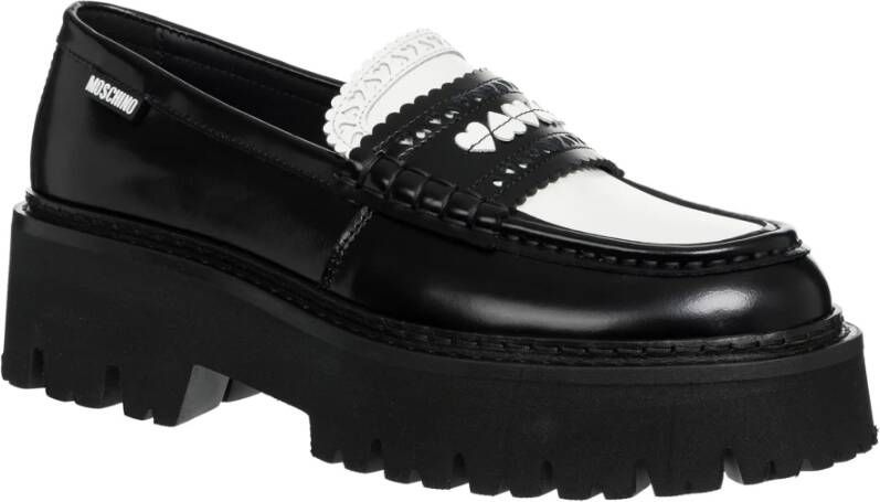 Moschino Loafers Hearted Brogue Sporty in zwart - Foto 4