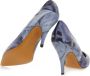 Moschino Vintage Denim Patchwork Pumps Blue Dames - Thumbnail 4