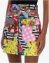 Moschino Patchwork Minirok met Vredessymbool Rits - Thumbnail 2