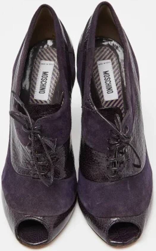 Moschino Pre-Owned Pre-owned Leather boots Purple Dames