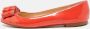Moschino Pre-Owned Pre-owned Leather flats Orange Dames - Thumbnail 2