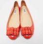 Moschino Pre-Owned Pre-owned Leather flats Orange Dames - Thumbnail 3
