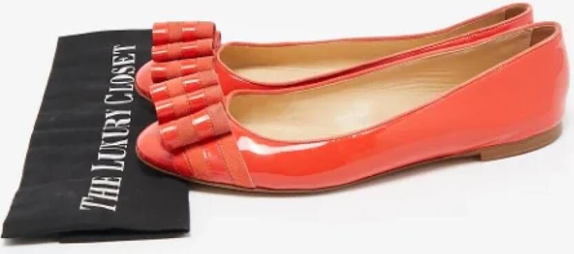 Moschino Pre-Owned Pre-owned Leather flats Orange Dames