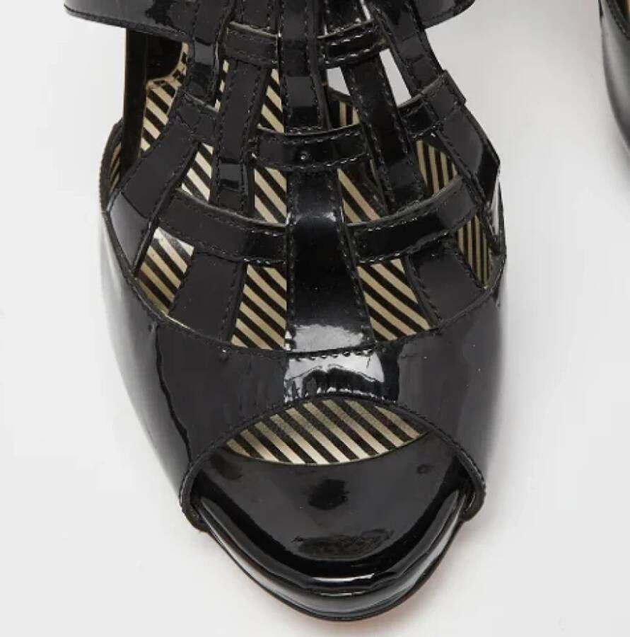 Moschino Pre-Owned Pre-owned Leather sandals Black Dames
