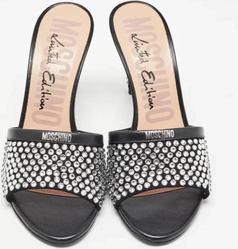 Moschino Pre-Owned Pre-owned Leather sandals Black Dames