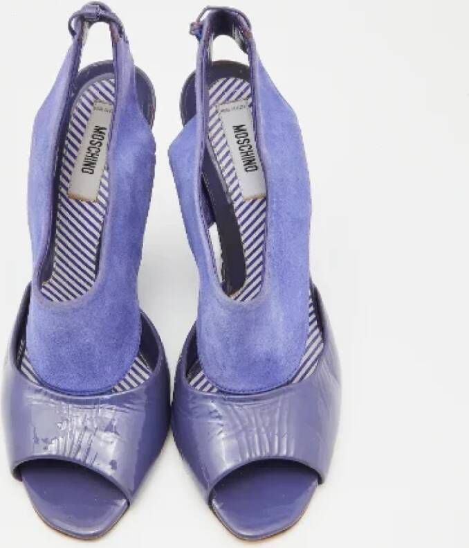 Moschino Pre-Owned Pre-owned Leather sandals Blue Dames