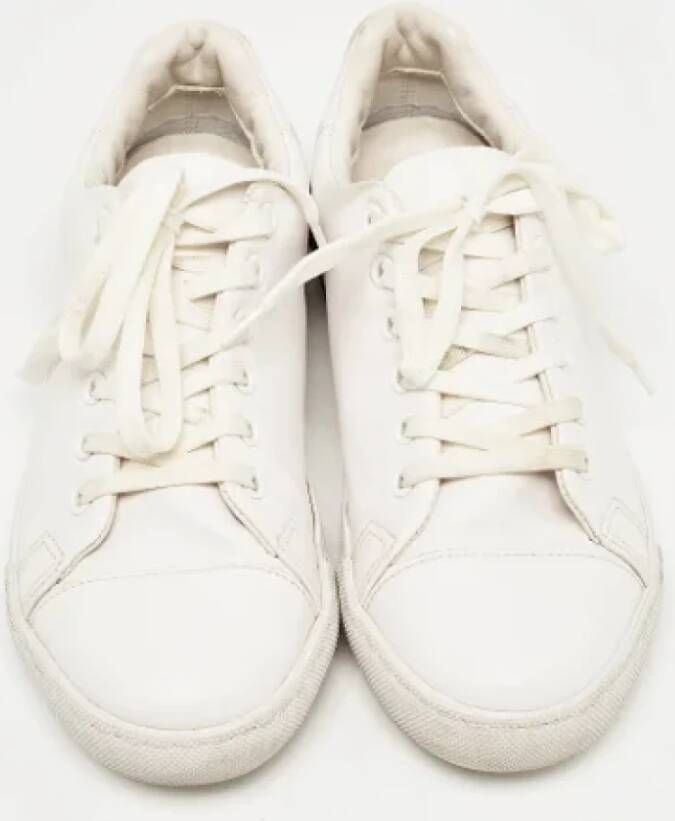Moschino Pre-Owned Pre-owned Leather sneakers White Dames
