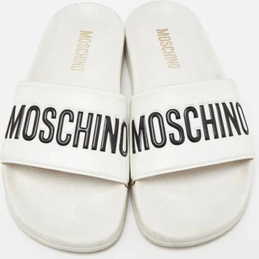 Moschino Pre-Owned Pre-owned Rubber flats White Dames
