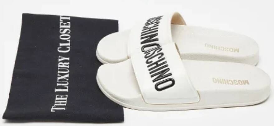 Moschino Pre-Owned Pre-owned Rubber flats White Dames