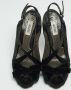 Moschino Pre-Owned Pre-owned Satin sandals Black Dames - Thumbnail 3