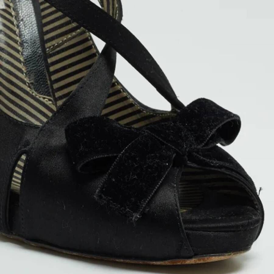 Moschino Pre-Owned Pre-owned Satin sandals Black Dames