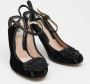 Moschino Pre-Owned Pre-owned Velvet sandals Black Dames - Thumbnail 4