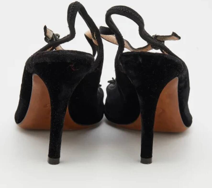 Moschino Pre-Owned Pre-owned Velvet sandals Black Dames