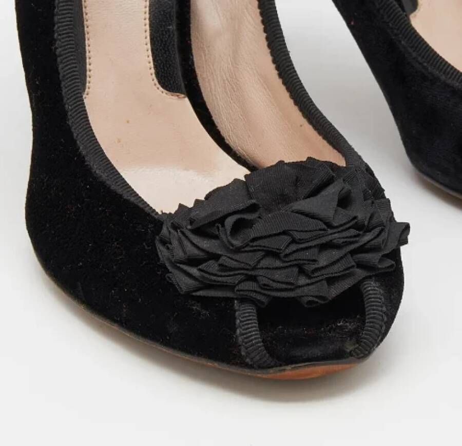 Moschino Pre-Owned Pre-owned Velvet sandals Black Dames