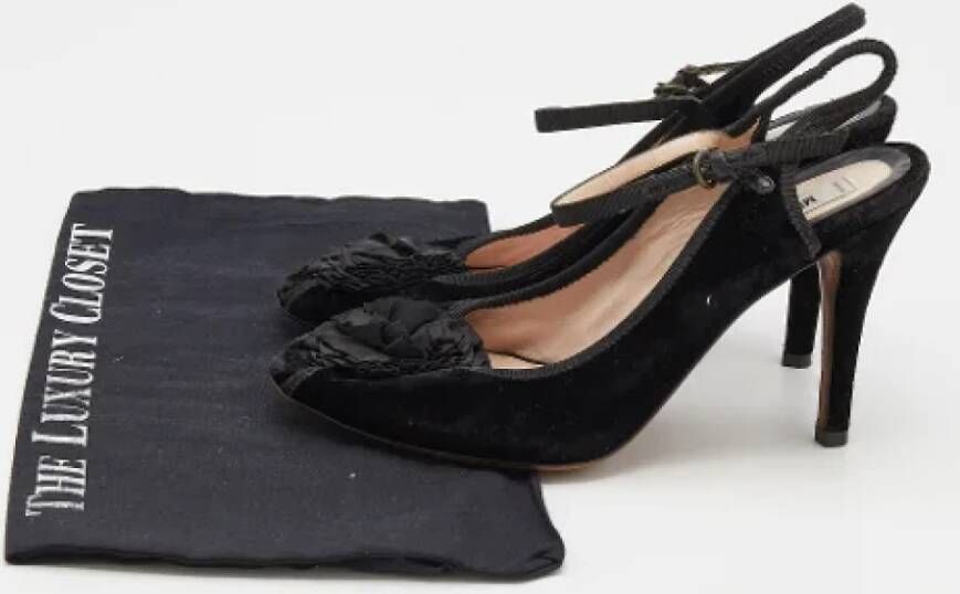 Moschino Pre-Owned Pre-owned Velvet sandals Black Dames
