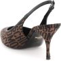 Moschino Luxe Jacquard Slingback Pumps Brown Dames - Thumbnail 3