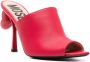 Moschino Rode Slip-On Sandalen met Hartdetail Red Dames - Thumbnail 2