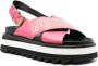 Moschino Roze Casual Open Platte Sandalen Pink Dames - Thumbnail 2