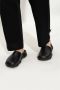 Moschino Logo Embossed Round Toe Slippers Zwart Heren - Thumbnail 2
