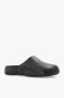 Moschino Logo Embossed Round Toe Slippers Zwart Heren - Thumbnail 4