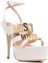 Moschino Beige Sandalen met Hoge Hak en Logo Motief Beige Dames - Thumbnail 2