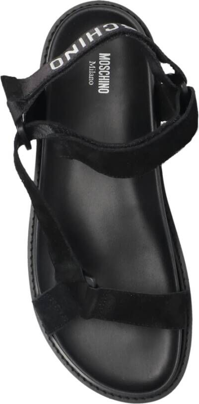 Moschino Sandalen met logo Black Heren