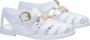 Moschino Metallic Letters Jelly Sandal White Dames - Thumbnail 3