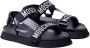 Moschino Logo Platte Sandalen Black Dames - Thumbnail 2