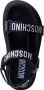 Moschino Logo Platte Sandalen Black Dames - Thumbnail 4