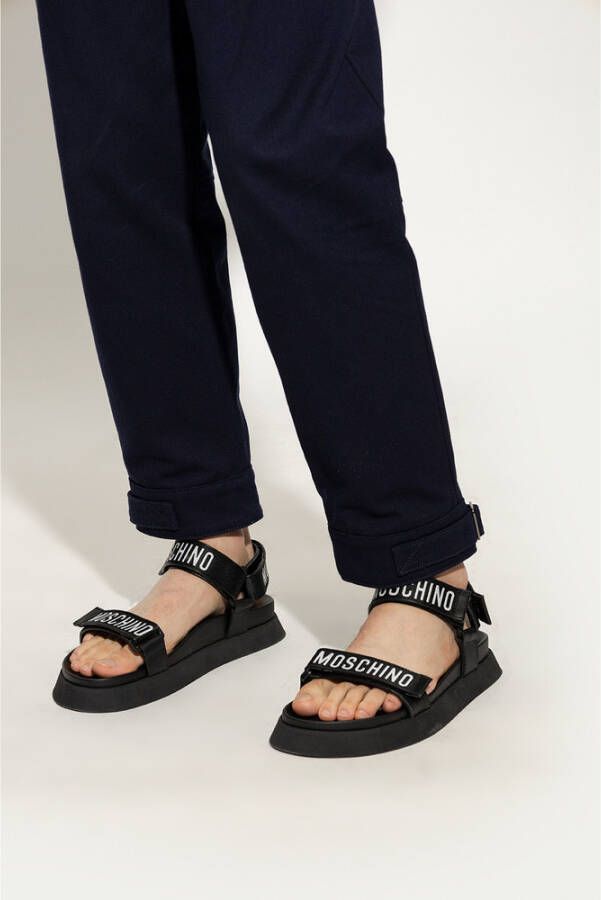 Moschino Platte sandalen Zwart Heren