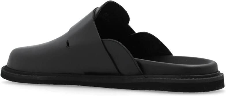 Moschino Slippers met logo Black Heren