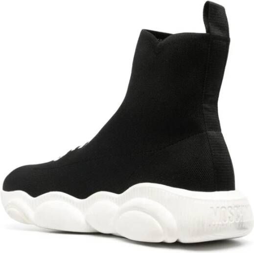 Moschino Zwarte Casual Sneakers voor Mannen Black Heren