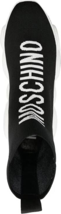 Moschino Zwarte Casual Sneakers voor Mannen Black Heren