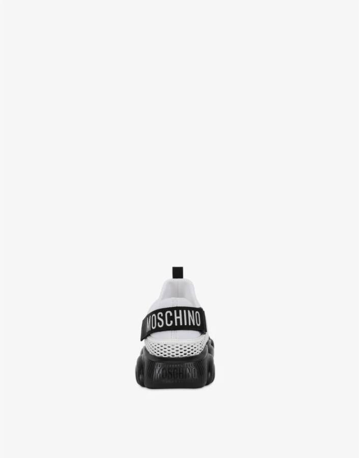 Moschino Teddy Sneaker in wit zwart en grijs White - Foto 12