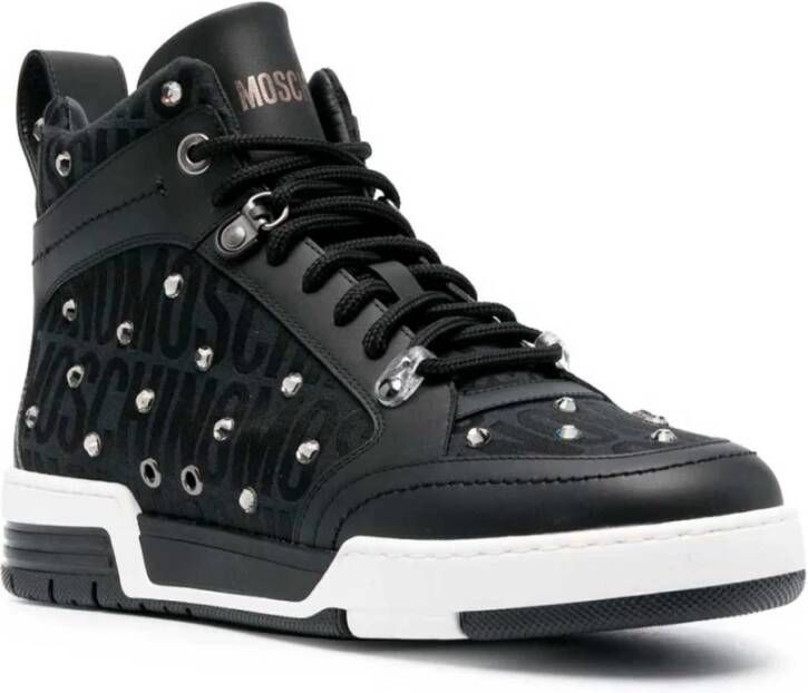 Moschino Sneakers met kristaldetails Black Heren